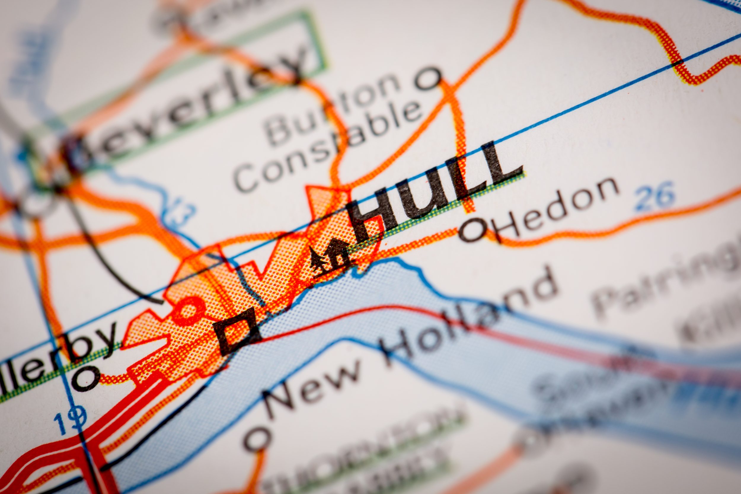 Map,Photography:,Hull,City,On,A,Road,Map