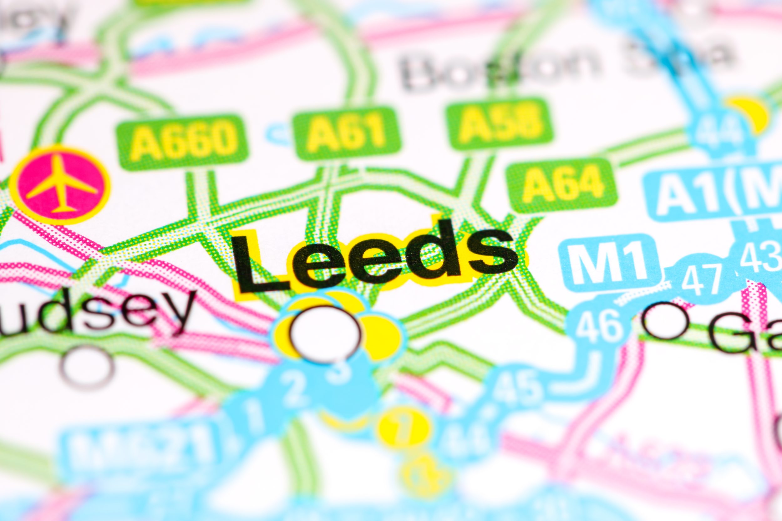 Leeds.,United,Kingdom,On,A,Map