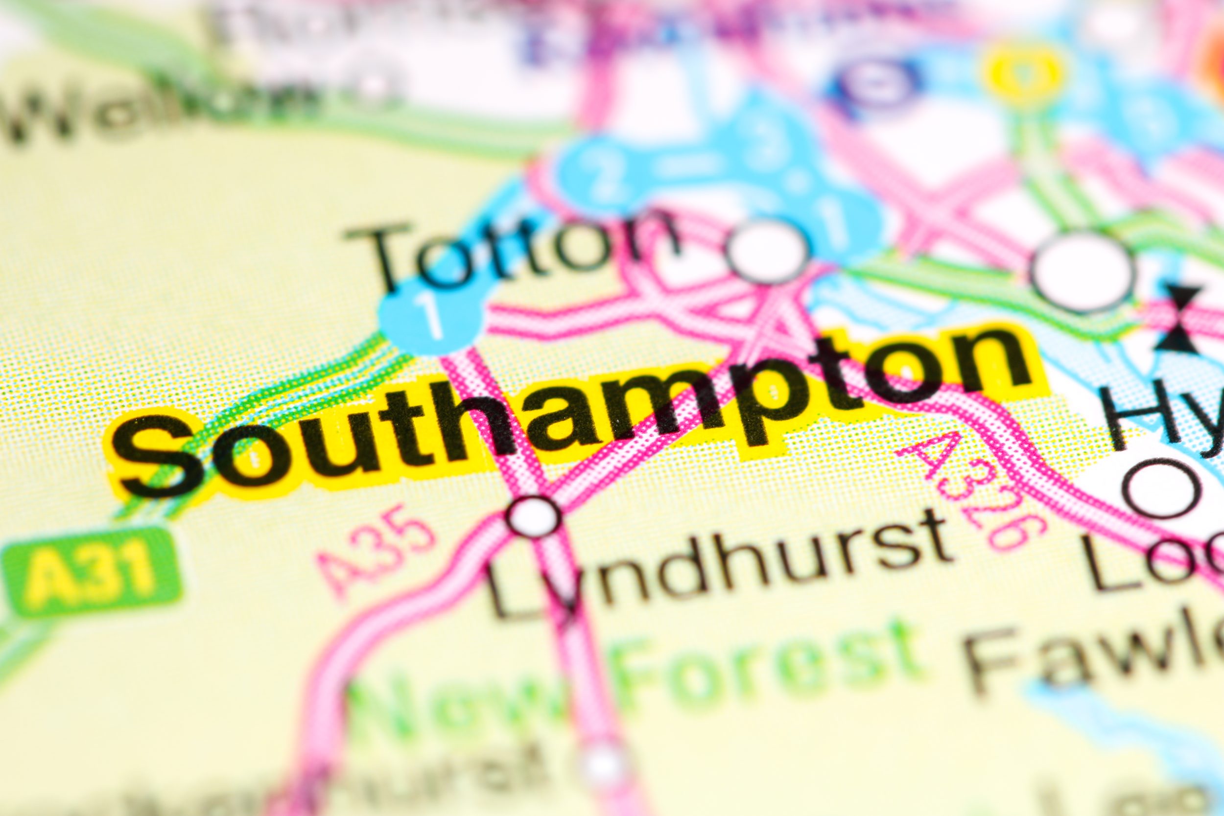 Southampton.,United,Kingdom,On,A,Map