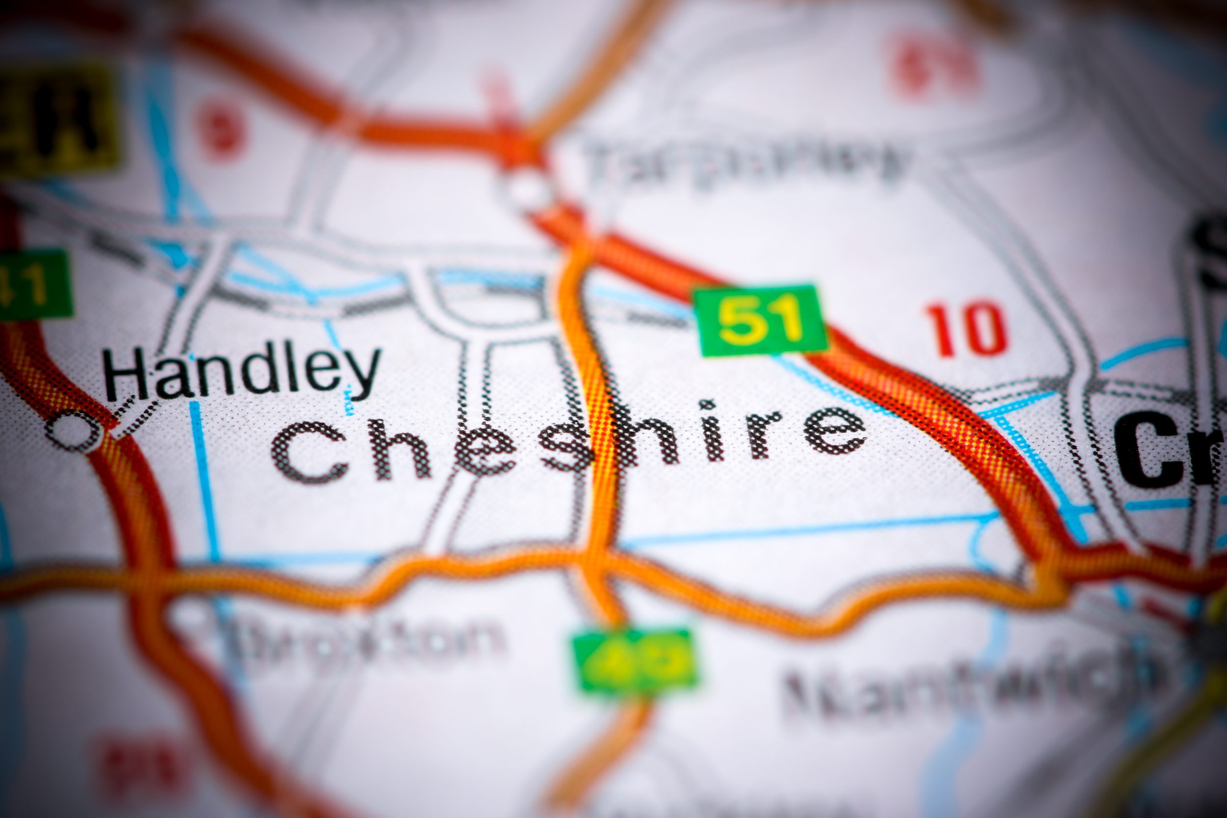 Cheshire.,United,Kingdom,On,A,Map