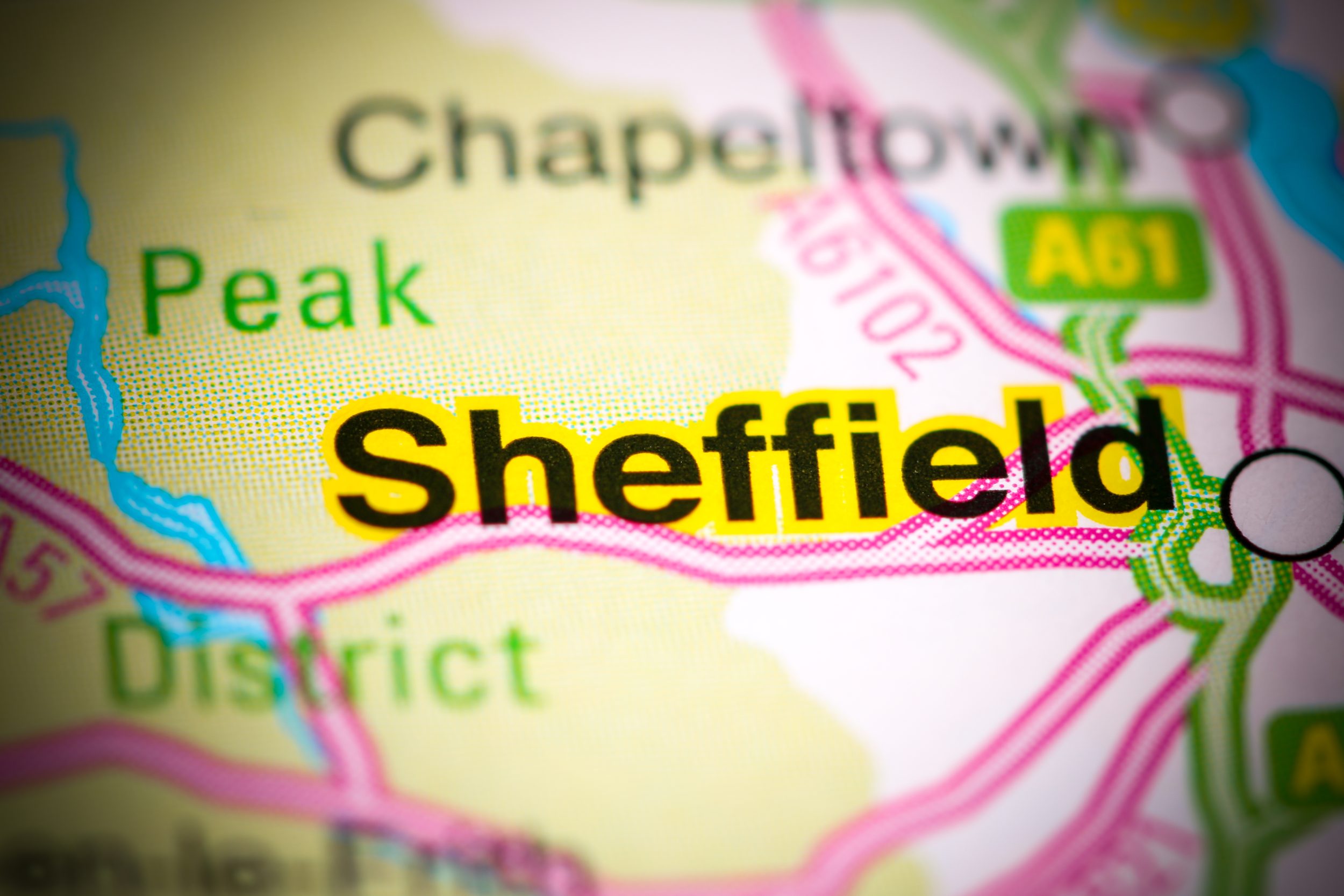 Sheffield.,United,Kingdom,On,A,Map