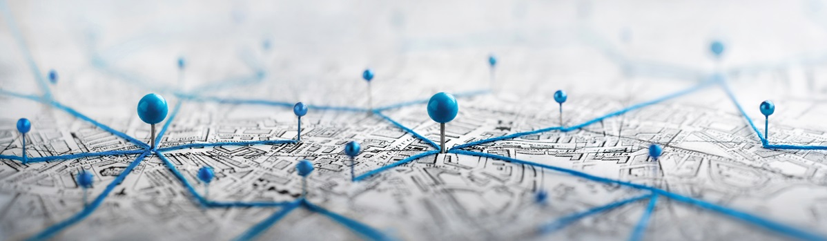Location,Marking,With,A,Pin,On,A,Map,With,Routes.